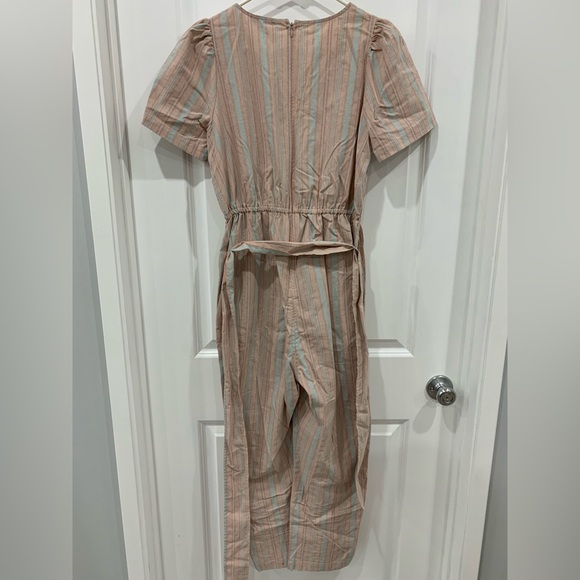 Madewell striped puff-sleeved tapered jumpsuit - Picture 7 of 8